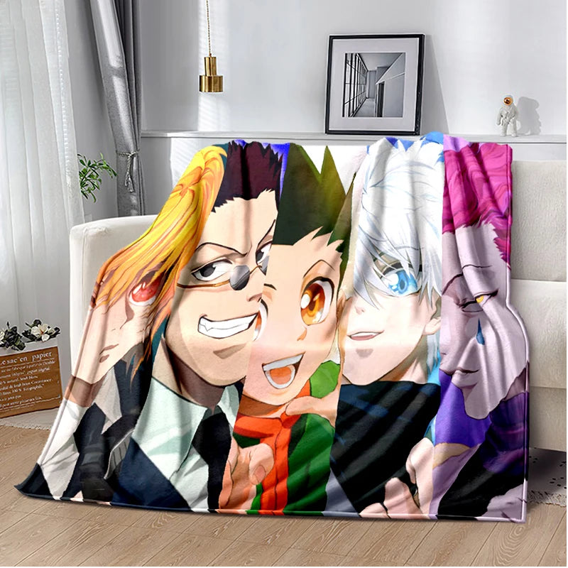 HUNTER X HUNTER Throw Blanket Anime Soft Cover Lightweight Warm Blankets