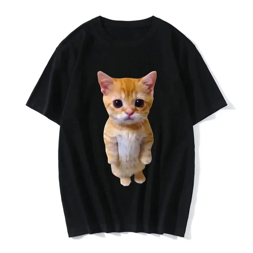 Up Close In Your business 3D Cat Print Women Shirt