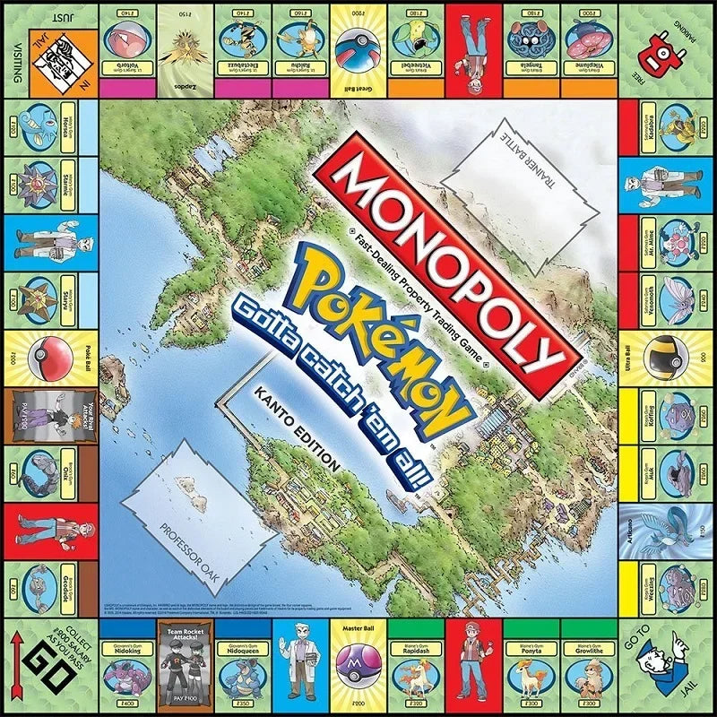 Newest English Version Pokemon Pikachu Monopoly