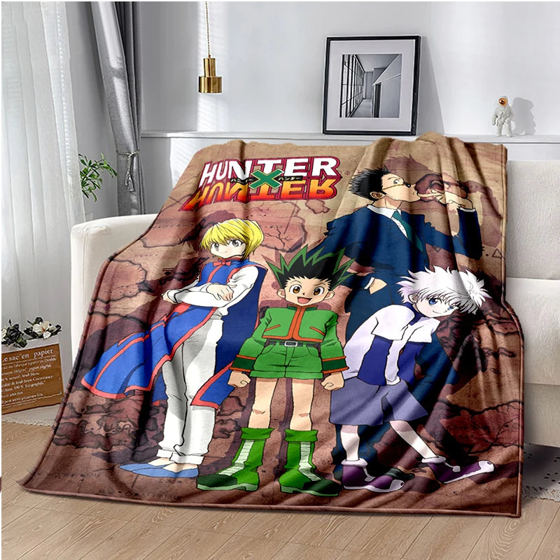 HUNTER X HUNTER Throw Blanket Anime Soft Cover Lightweight Warm Blankets