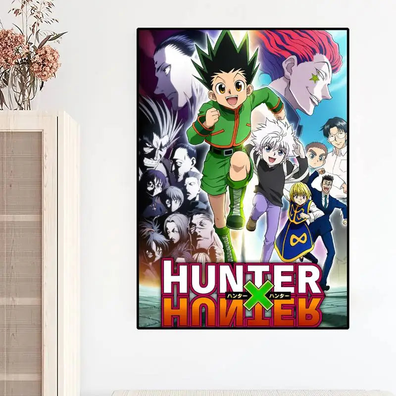 Anime HUNTER x HUNTER Gon Zoldyck Hisoka POSTER Prints Wall Painting For Bedroom