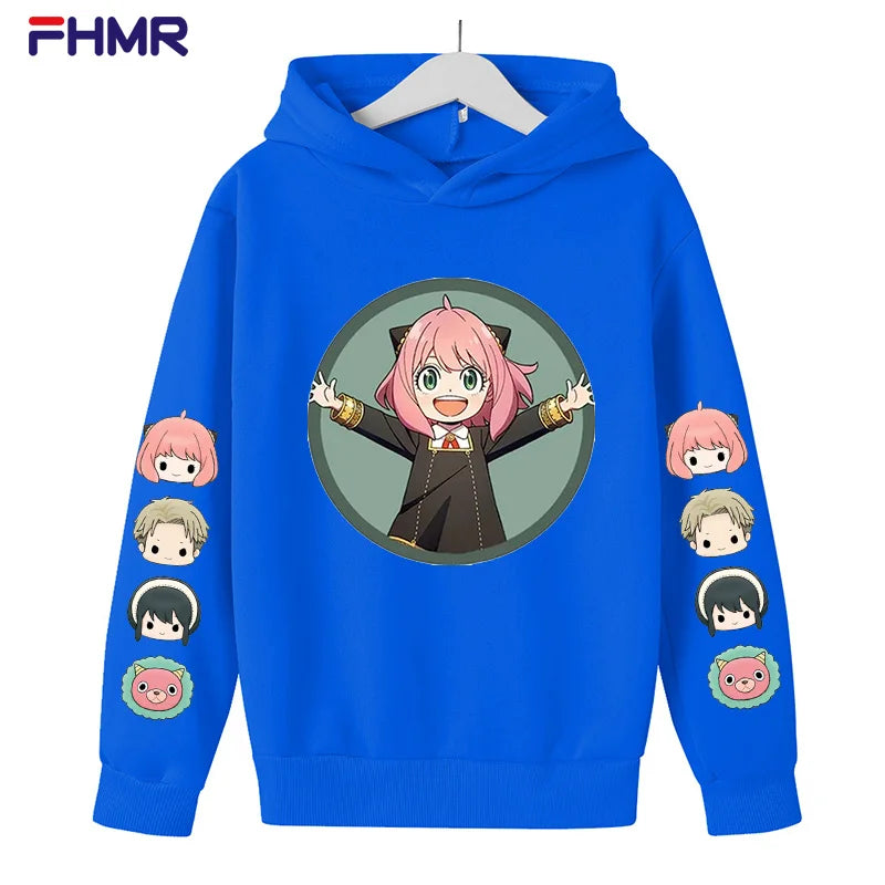 Children's Spring and Autumn Hoodies, Boys and Girls, Casual Jogging, Hooded Sweater, 2-12 Year Old Printed