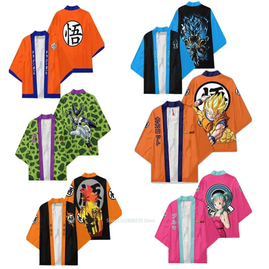 Anime Dragon Ball Son Goku Cosplay Kimono Casual Cape