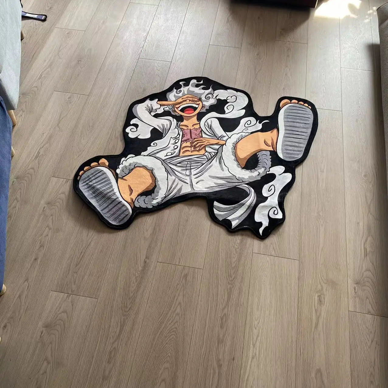 One PIECE Luffy Gear 5 Shaped Anime Room Irregular Rug Home Decoration Carpets