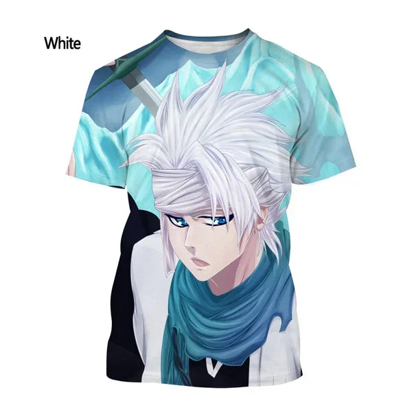 Casual Short-sleeved T-shirt Fashion Men's and Women's Japanese Anime BLEACH Printing T-shirt