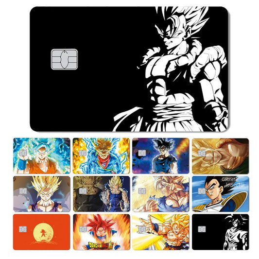 Anime Cool  Dragon Ball Sticker Film Skin Large Small No Chip for Bus Card Credit Debit Bank Card Front Side