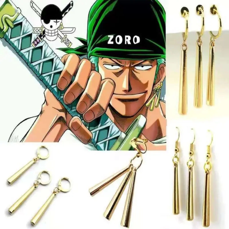 One Piece 4-Style Anime Earrings – Iconic Cosplay & Streetwear Drip