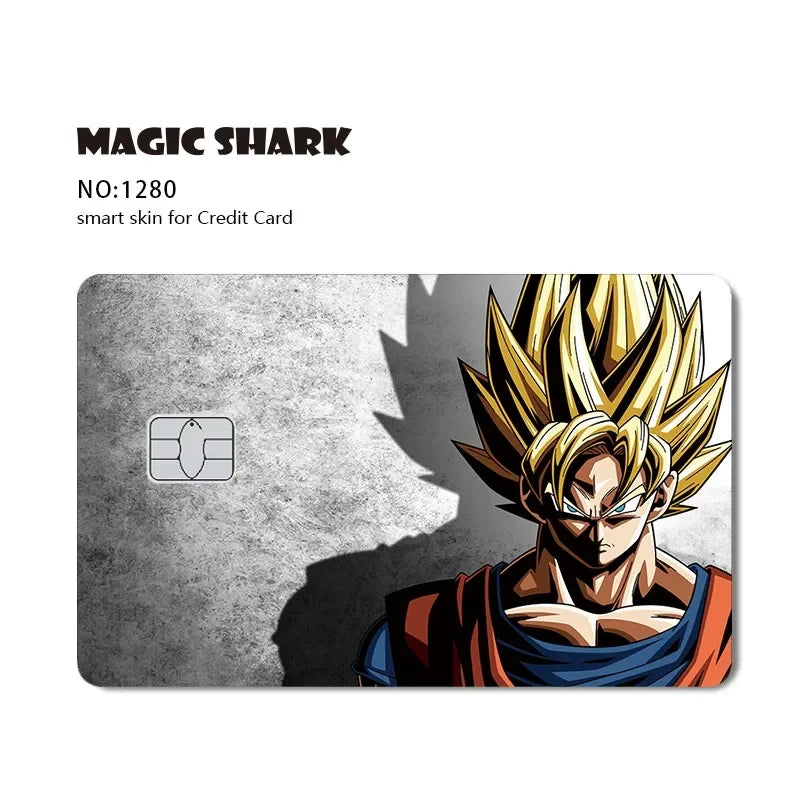 Anime Cool  Dragon Ball Sticker Film Skin Large Small No Chip for Bus Card Credit Debit Bank Card Front Side