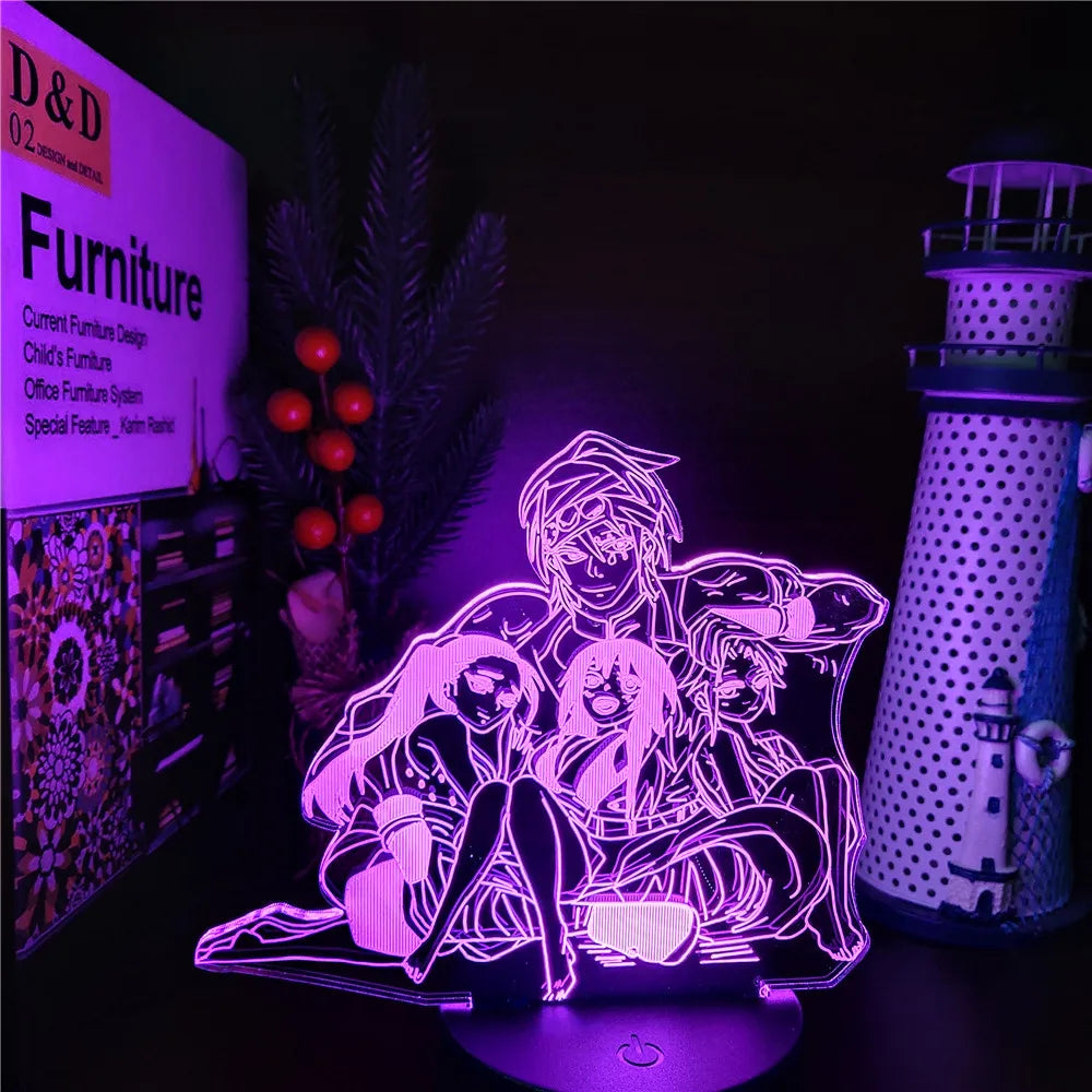 Demon Slayer Nezuko Tanjirou Zenitsu 3D Night Lights Kimetsu no Yaiba Akaza LED Figure Night Lamp