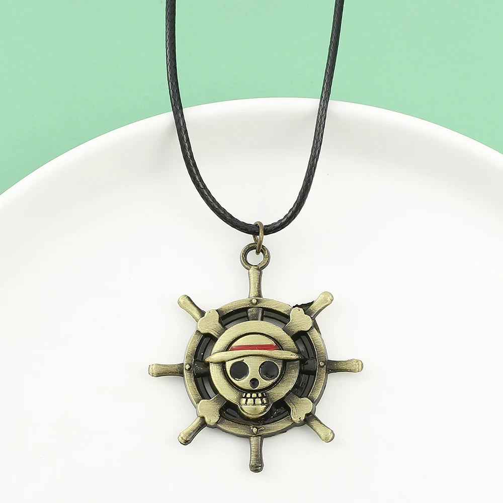 Anime One Piece Necklace Monkey D. Luffy Skull Pendant