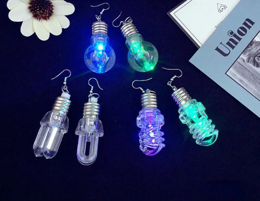 1pair Light Bulb pendant earring