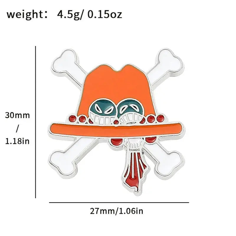 One Piece Anime Brooch Luffy Zoro Ace