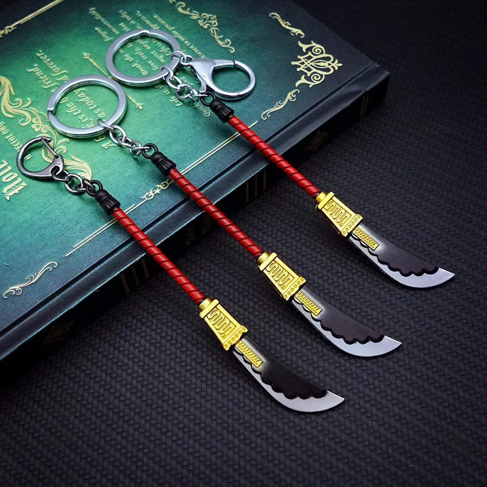 Anime White Beard Keychain Edward Newgate Sword Weapon Key Chain