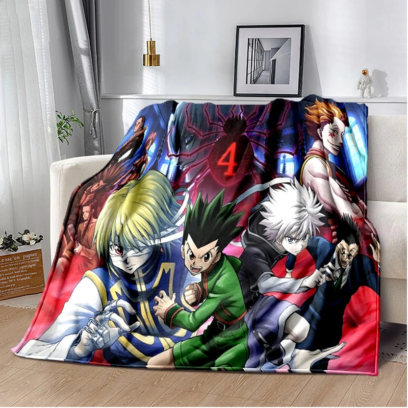 HUNTER X HUNTER Throw Blanket Anime Soft Cover Lightweight Warm Blankets