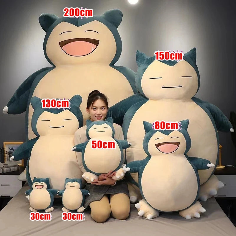 200/150cm Giant Snorlax Plush Pokemon Plush Kawaii Soft Snorlax Leather Shell Plushie NO Filling Pillow