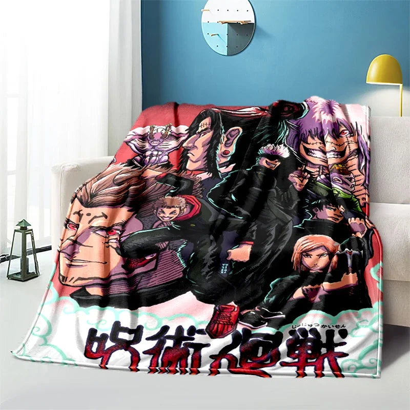 Jujutsu Kaisen Anime Plush Bed / Picnic Thin Blankets