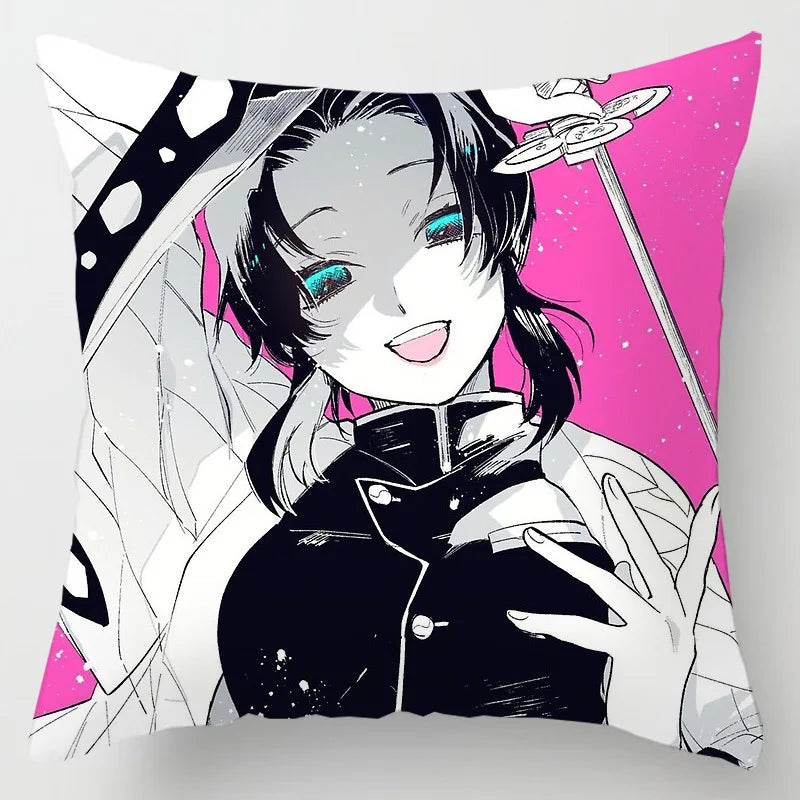 45 * 45CM Demon Slayer Kimetsu No Yaiba Pillowcase Home Decor Sofa