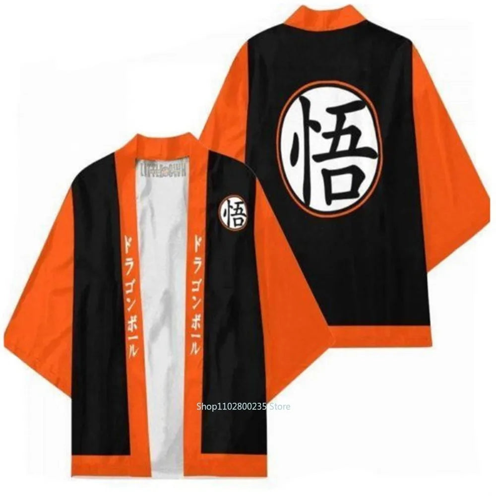 Anime Dragon Ball Son Goku Cosplay Kimono Casual Cape