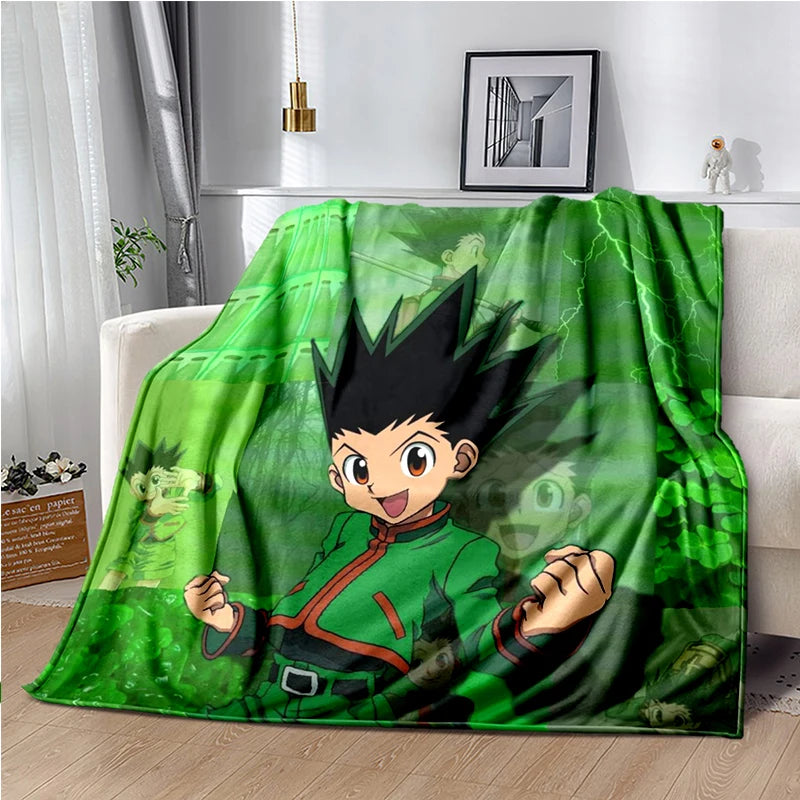 HUNTER X HUNTER Throw Blanket Anime Soft Cover Lightweight Warm Blankets