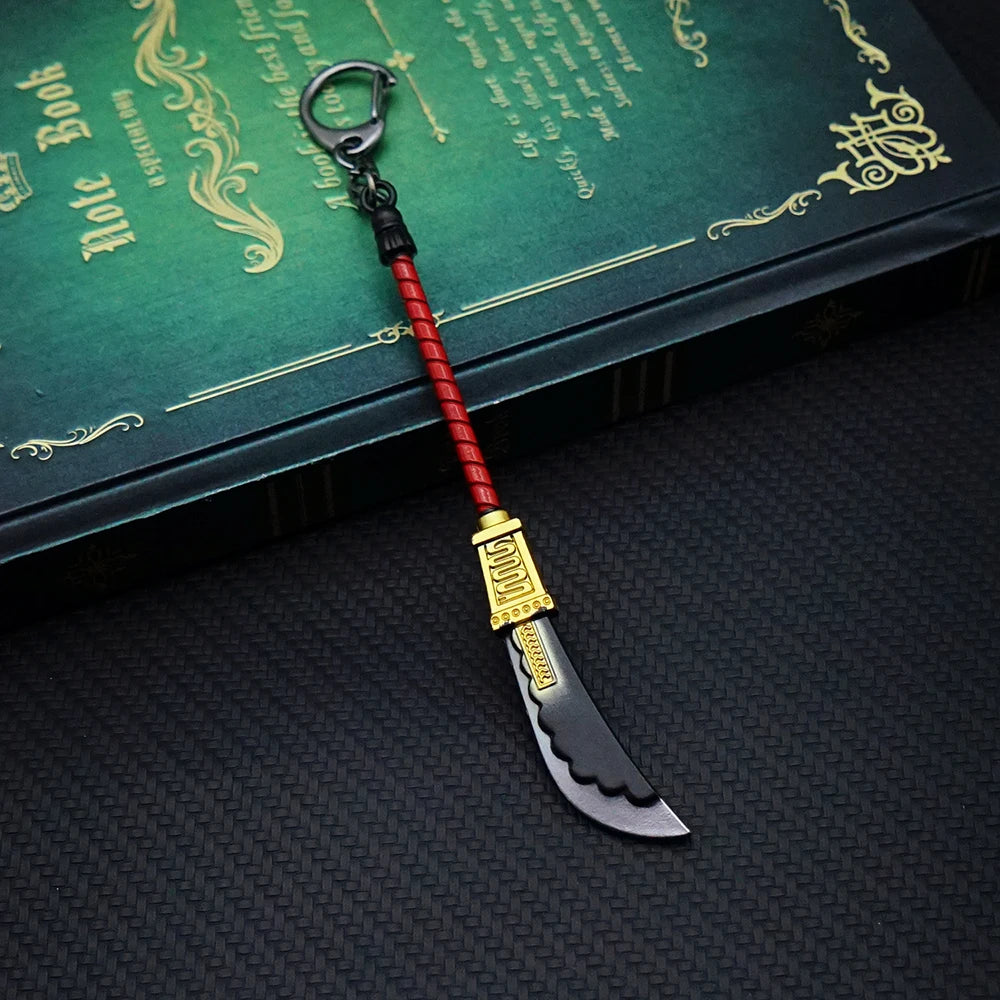 Anime White Beard Keychain Edward Newgate Sword Weapon Key Chain