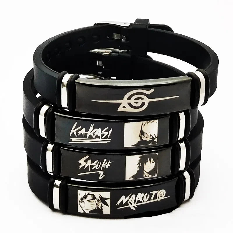 Anime Naruto Bracelet Metal Soft Silicone