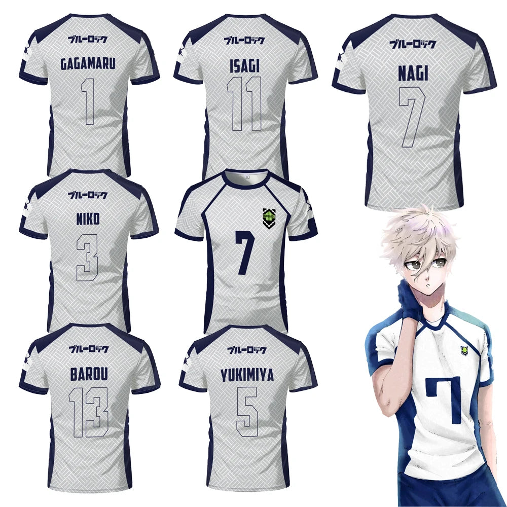 Blue Lock Anime Soccer Jersey T-shirt