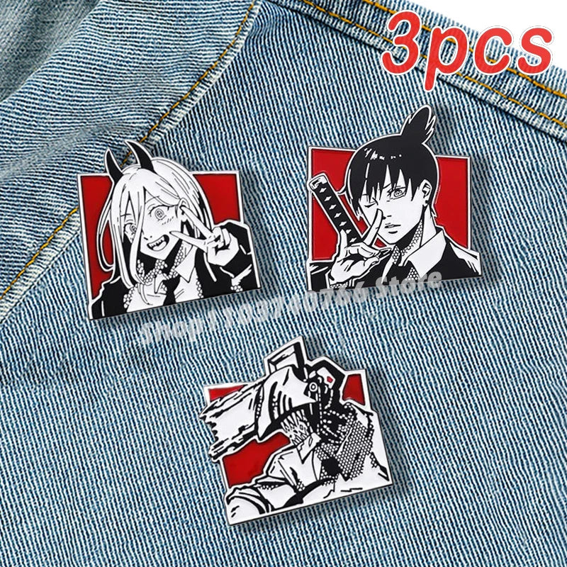 Anime Chainsaw Man Enamel Pins