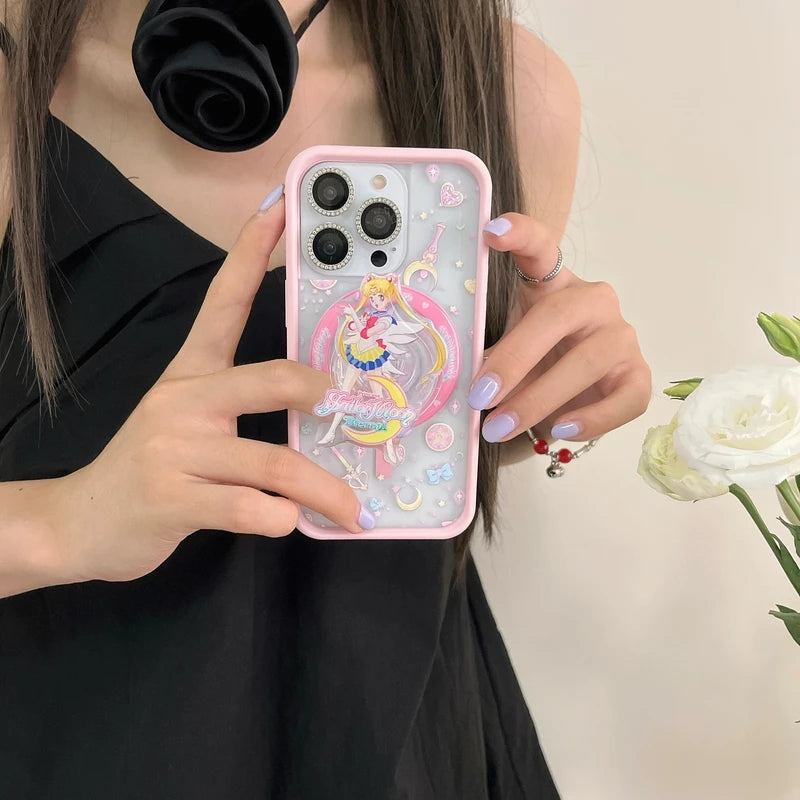 Cute Japan anime Sailor Moon Magnetic phone case