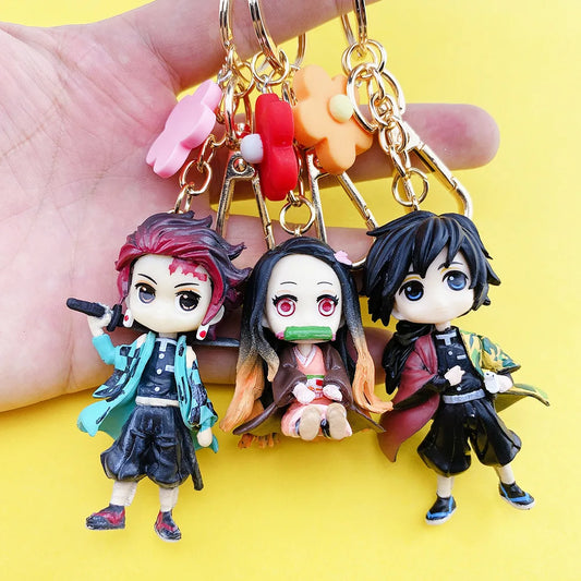 Demon Slayer Key Chain Doll Keychain Pendant Backpack Hangings