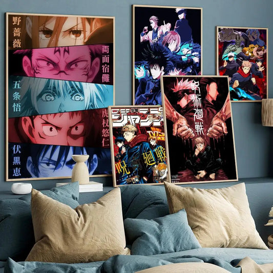 Jujutsu Kaisen Anime Poster Home decoration Highend Kraft paper Poster 