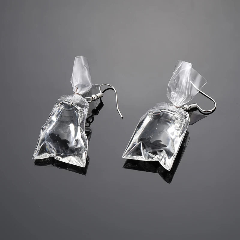 Goldfish Water Bag Earrings