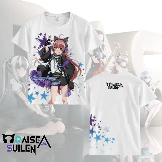 Anime BanG Dream! Poppin'Party Print T shirts Fashion