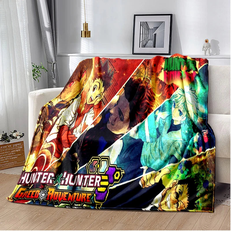 HUNTER X HUNTER Throw Blanket Anime Soft Cover Lightweight Warm Blankets