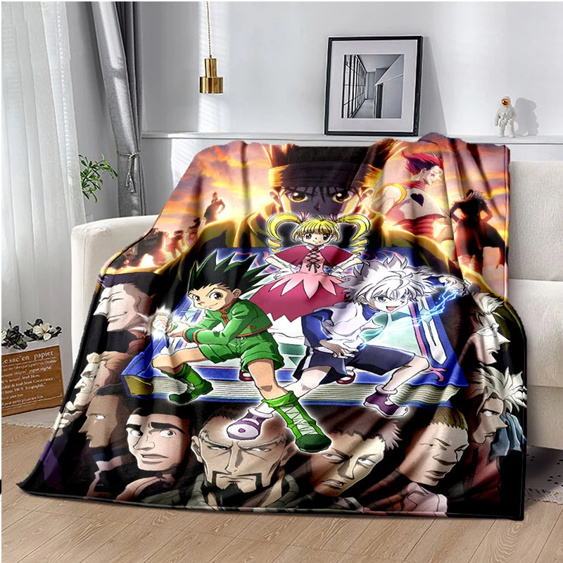 HUNTER X HUNTER Throw Blanket Anime Soft Cover Lightweight Warm Blankets