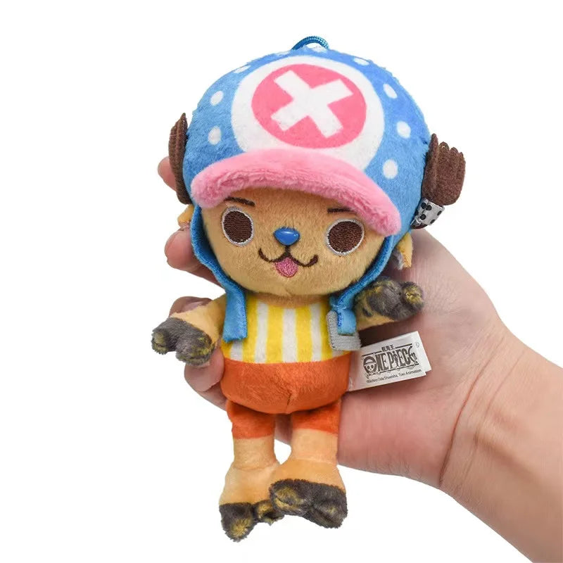 12cm/4.72in One Piece Original Kawaii Plush Keychain Chopper Soft Stuffed Plush Doll Keychain Handbag Ornaments