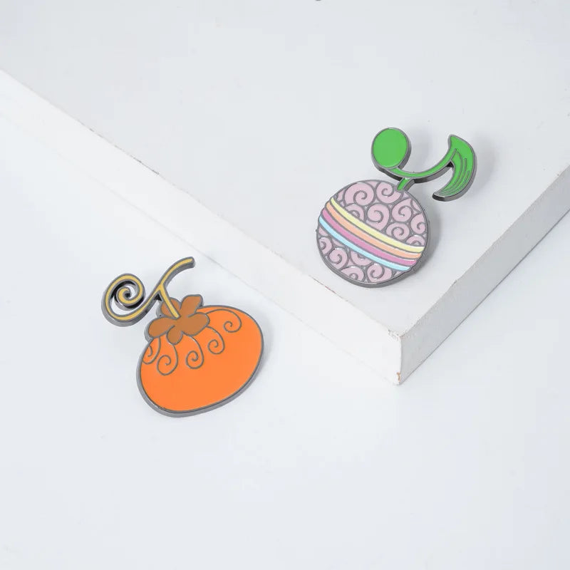 Anime ONE PIECE Devil Fruit Lapel Pins for Backpack Enamel