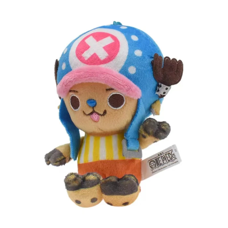 12cm/4.72in One Piece Original Kawaii Plush Keychain Chopper Soft Stuffed Plush Doll Keychain Handbag Ornaments