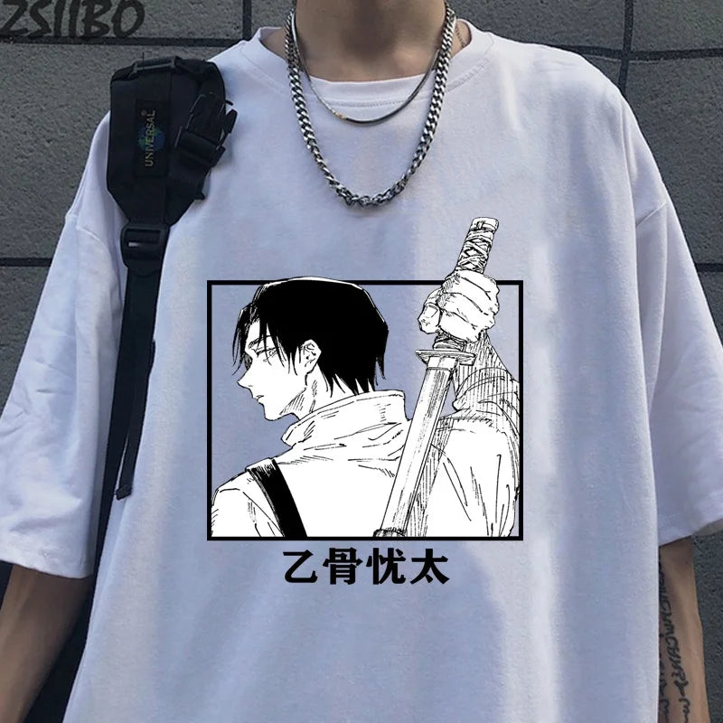 Anime Yuta Okkotsu Graphic T Shirt Crew Neck Shirts Casual