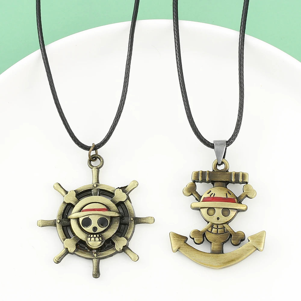 Anime One Piece Necklace Monkey D. Luffy Skull Pendant