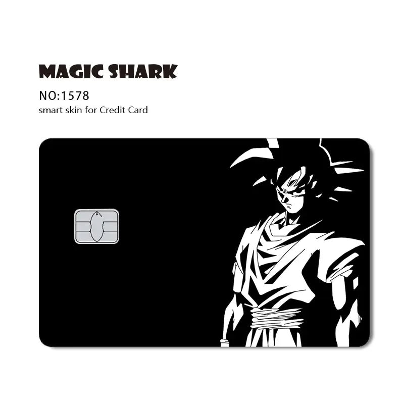 Anime Cool  Dragon Ball Sticker Film Skin Large Small No Chip for Bus Card Credit Debit Bank Card Front Side