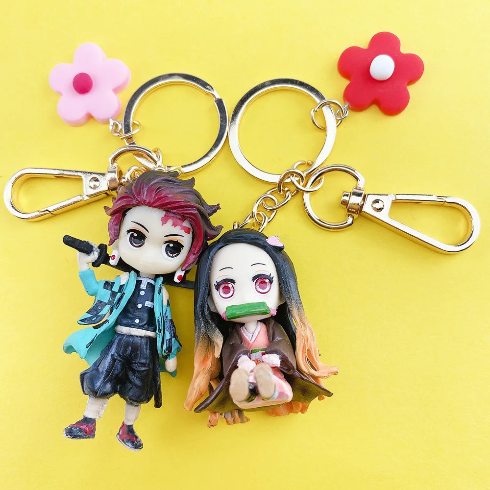 Demon Slayer Key Chain Doll Keychain Pendant Backpack Hangings