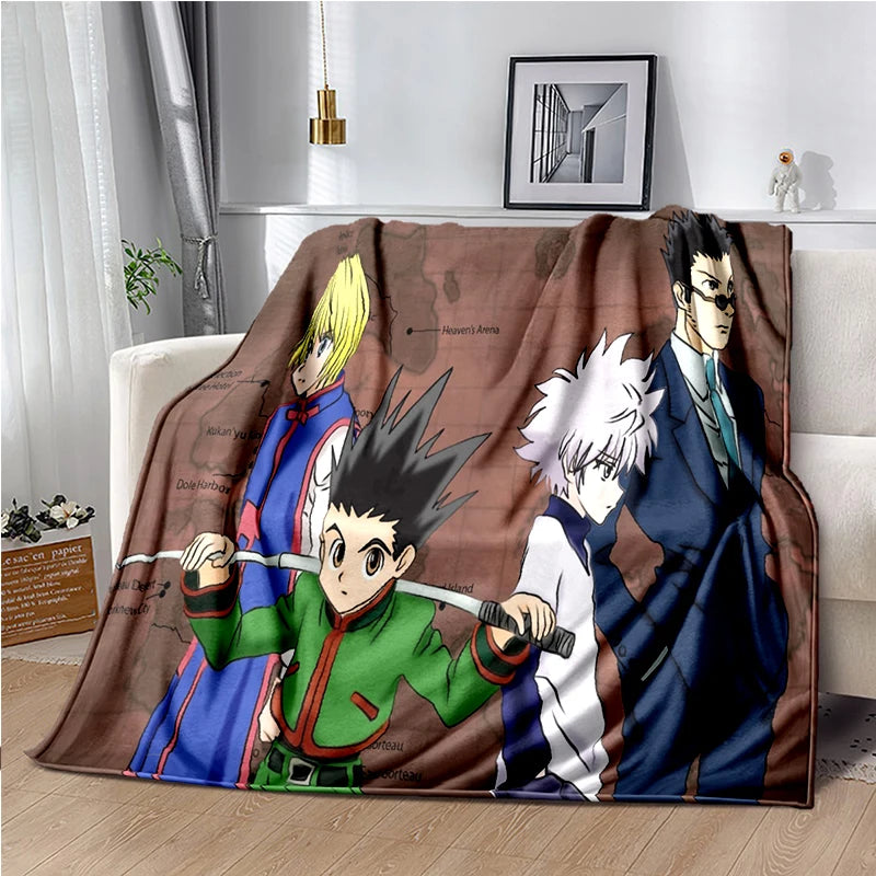 HUNTER X HUNTER Throw Blanket Anime Soft Cover Lightweight Warm Blankets