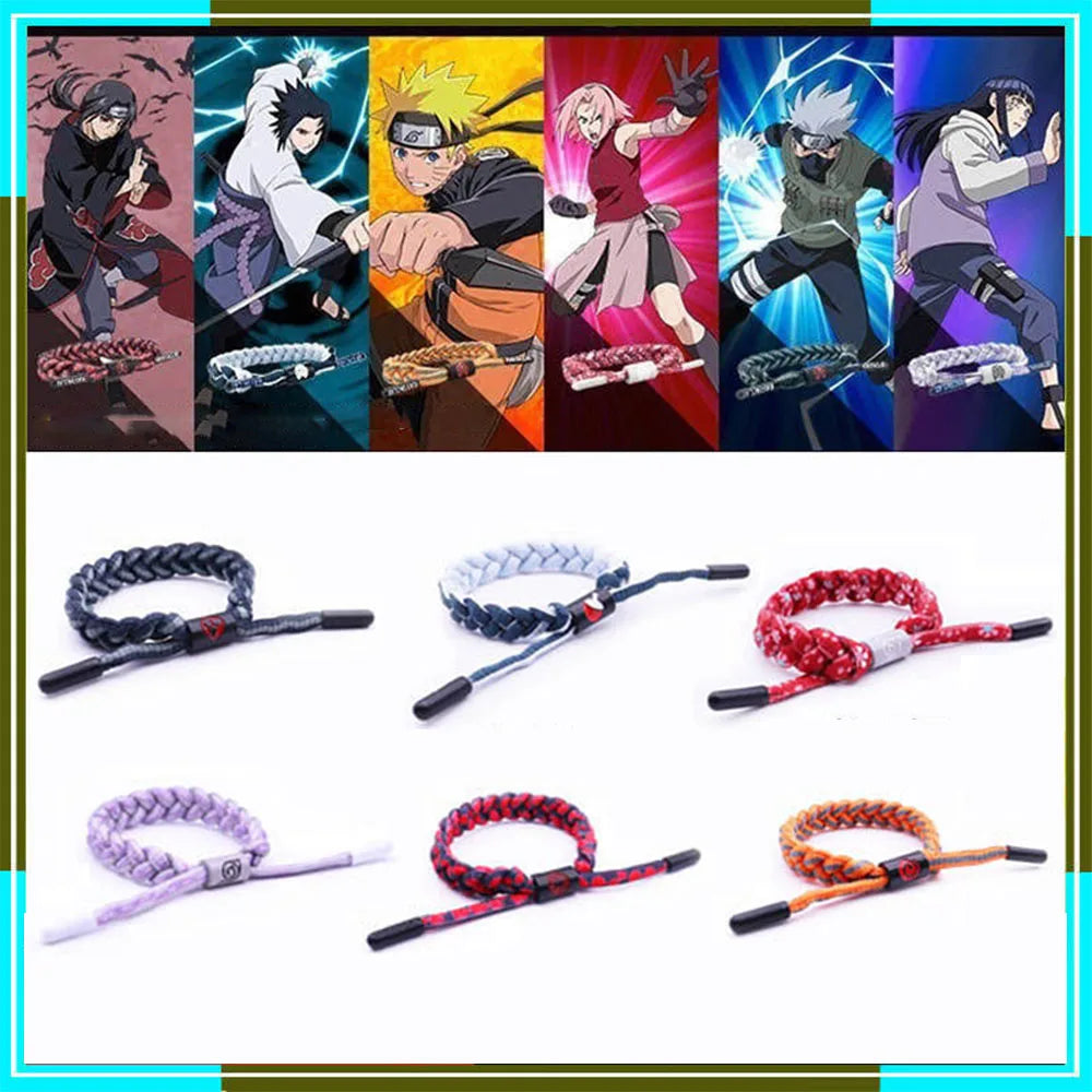 Anime Naruto Bracelet Uchiha Sasuke Sakura Hinata Red Cloud Prop