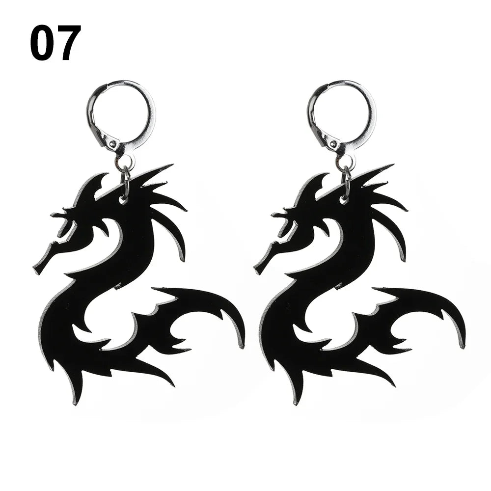 1Pair Punk Handcuffs Blade Gun Drop Earrings Women Simple Fashion Cool Pistols Ear Stud Jewelry Accessories