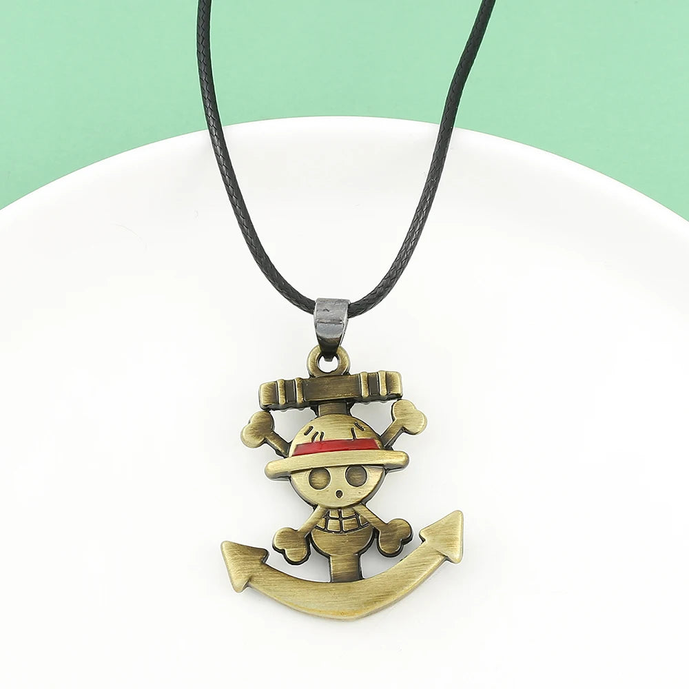 Anime One Piece Necklace Monkey D. Luffy Skull Pendant