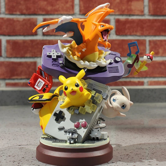 20cm pokemon Pikachu Anime Figure Pikachu Game Machine Model Gameboy Pika Mew Charizard