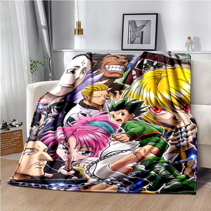 HUNTER X HUNTER Throw Blanket Anime Soft Cover Lightweight Warm Blankets