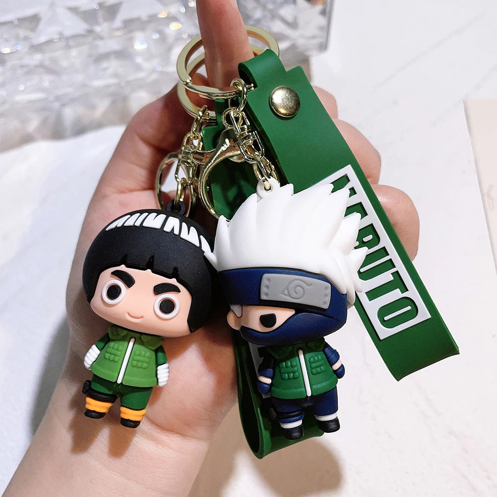 Naruto Anime Action Figure Sasuke Itachi Uchiha Kakashi Key Chain Doll Keyring Bag Pendant