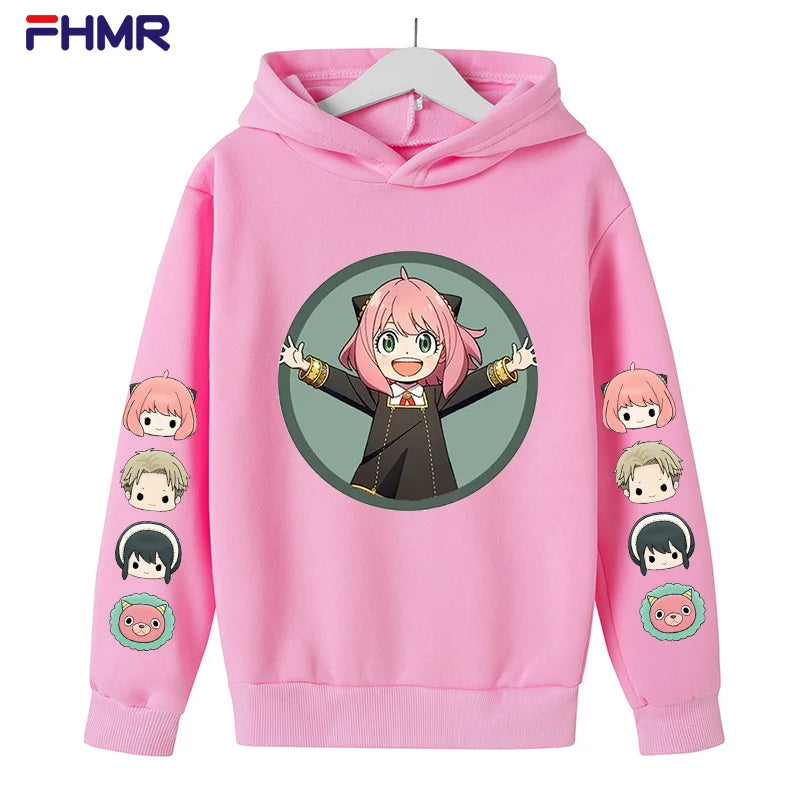 Children's Spring and Autumn Hoodies, Boys and Girls, Casual Jogging, Hooded Sweater, 2-12 Year Old Printed