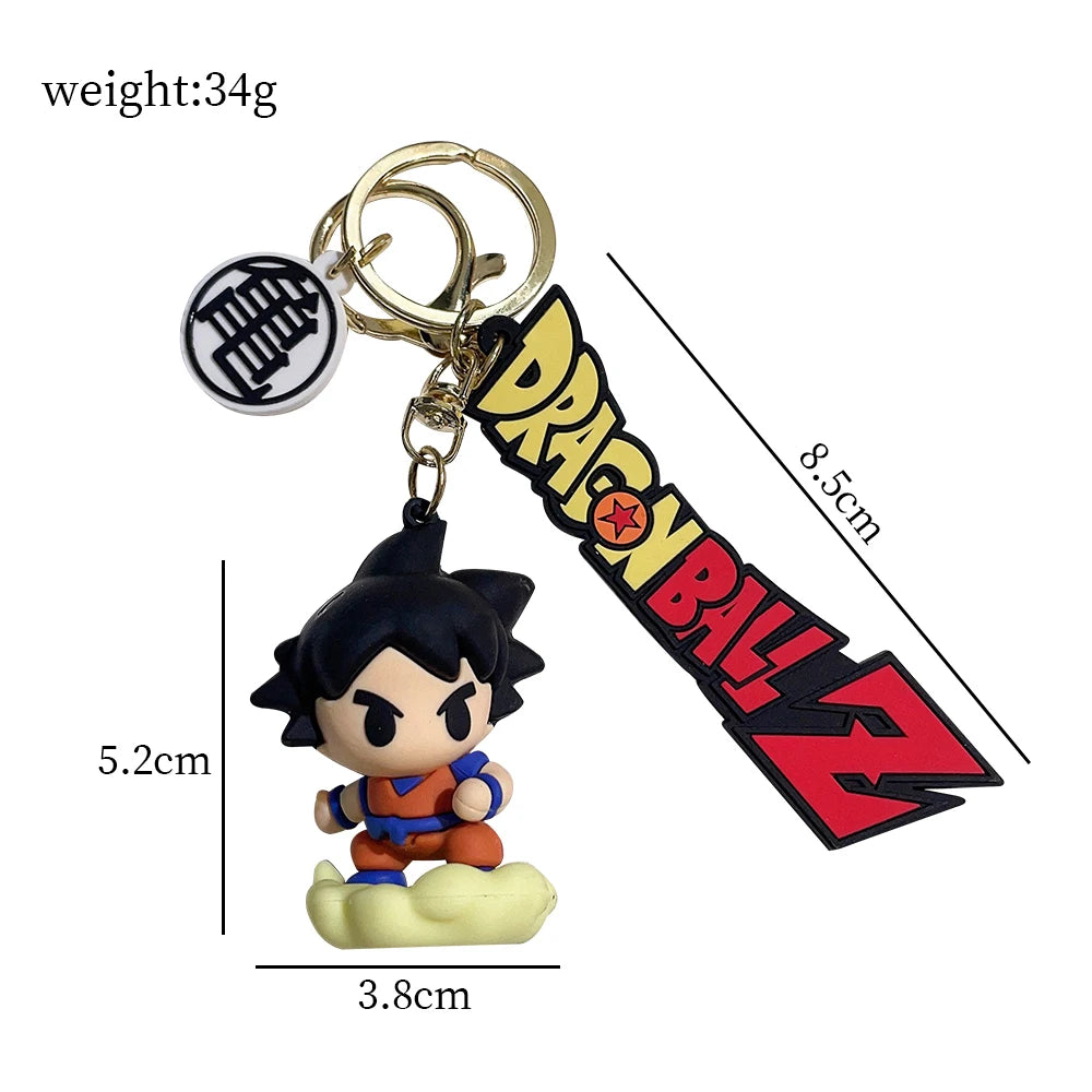 Dragon Ball Keychain Pendant Goku Creative Dragon Ball Anime Figure Vegeta Kawaii Doll Backpack Pendant Accessories Car Keychain